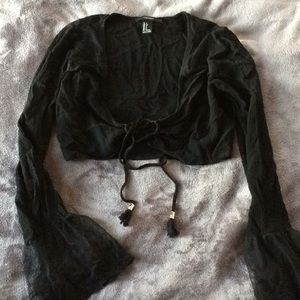 Forever 21 black lace up top